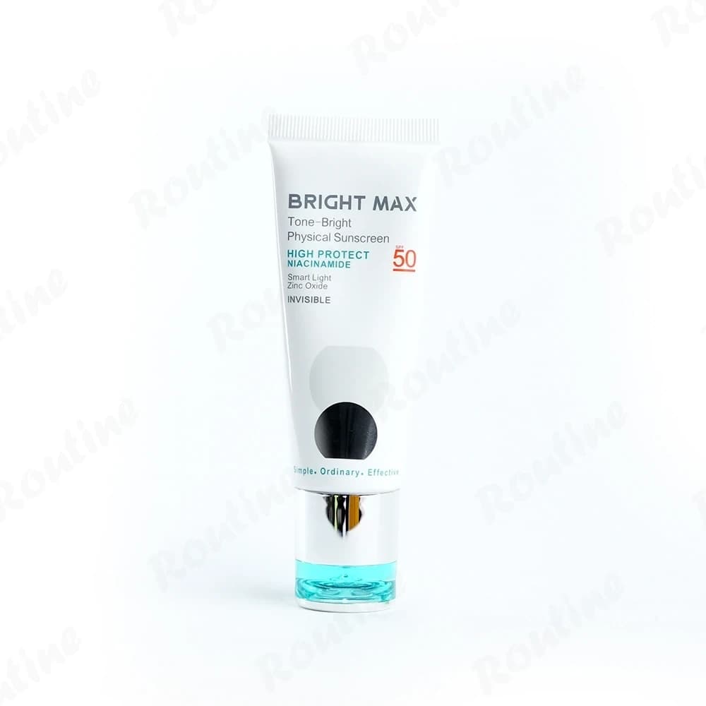 ضد آفتاب بی رنگ فیزیکال تن برایت SPF50 برایت مکس