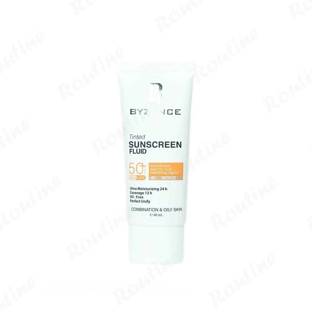 فلوئید ضد آفتاب رنگی SPF50 پوست چرب بیزانس