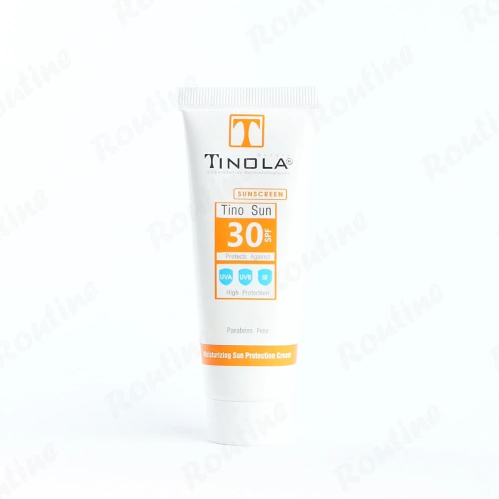 کرم ضد آفتاب و مرطوب کننده بی رنگ SPF 30 تینولا مدل Tino Sun مناسب پوست خشک حجم 40 میلیلیتر