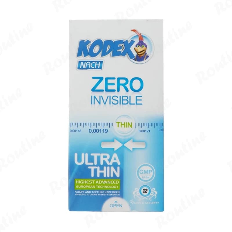 کاندوم نازک مدل Zero Invisible کدکس