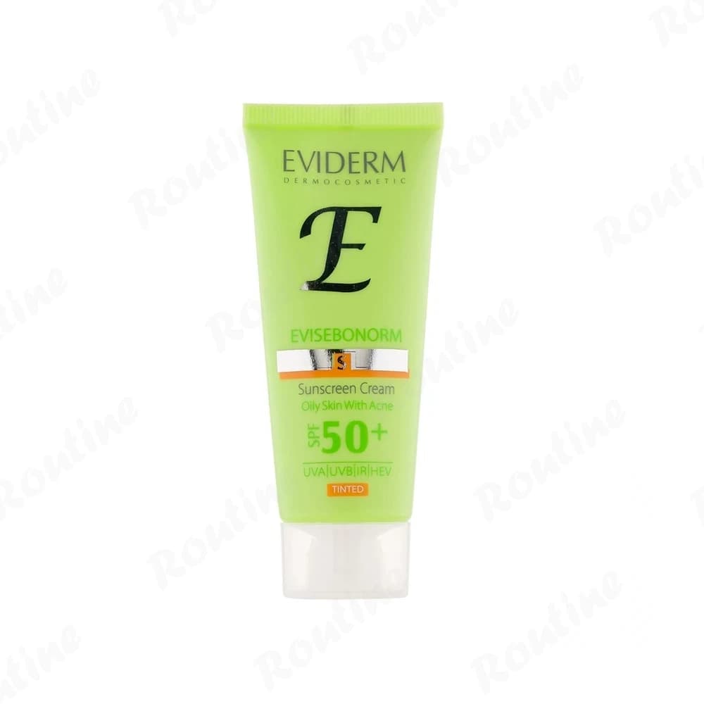 کرم ضد آفتاب رنگی پوست چرب و جوشدار SPF50 اوی سبونورم اویدرم
