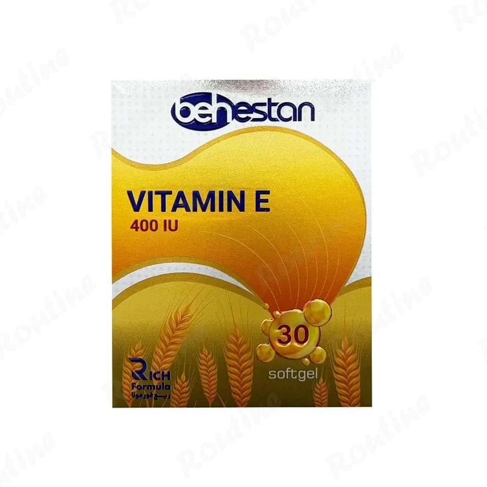 کپسول ژلاتینی ویتامین E 400 واحدی بهستان 30 عددی