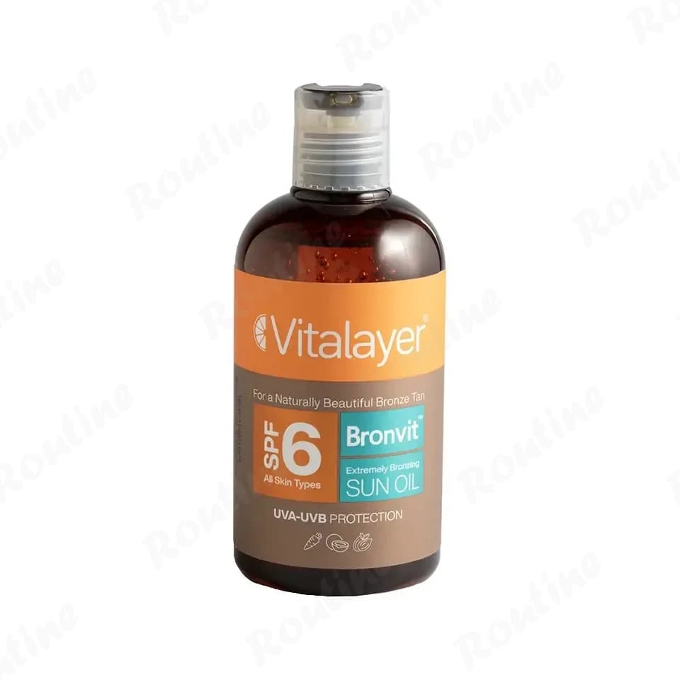 روغن برنزه کننده آفتاب Bronvit (SPF6) ویتالیر 250 میلیلیتر