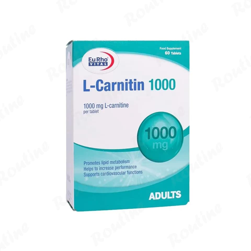 قرص ال کارنیتین 1000 میلی گرم یوروویتال 60 عددی